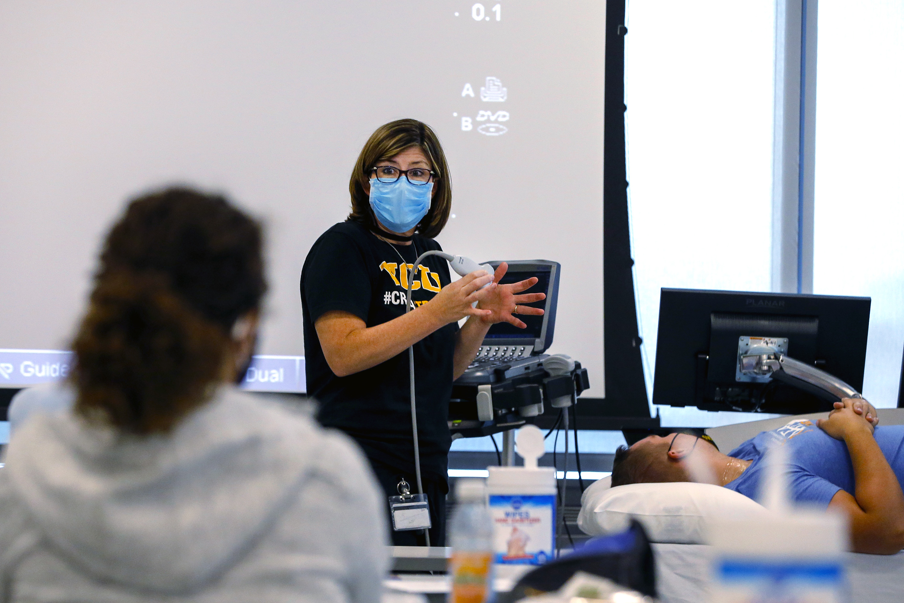 Dr. Damico teaching ultrasound lab