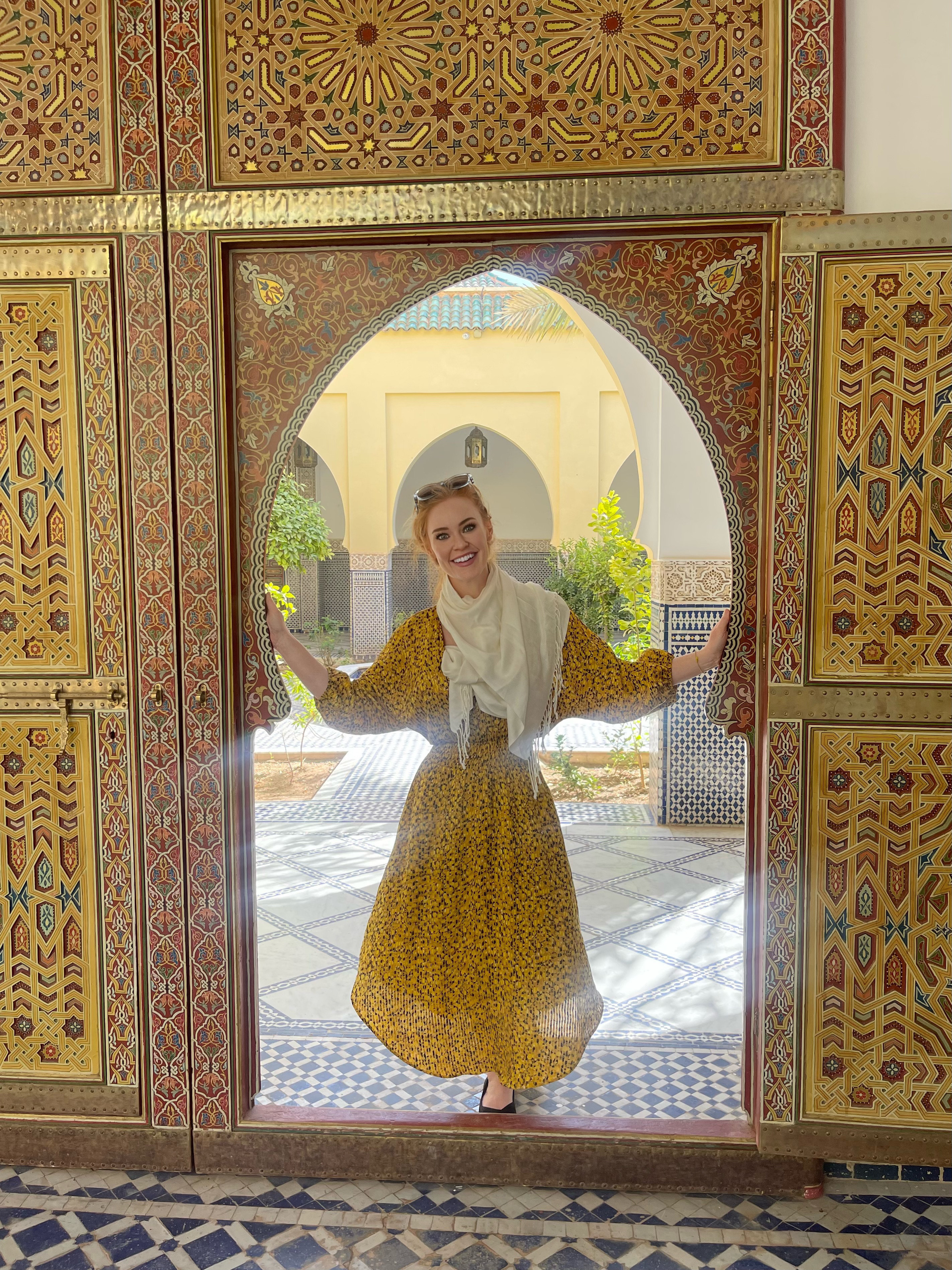 Crystal OGuin standing in a morrocan doorway